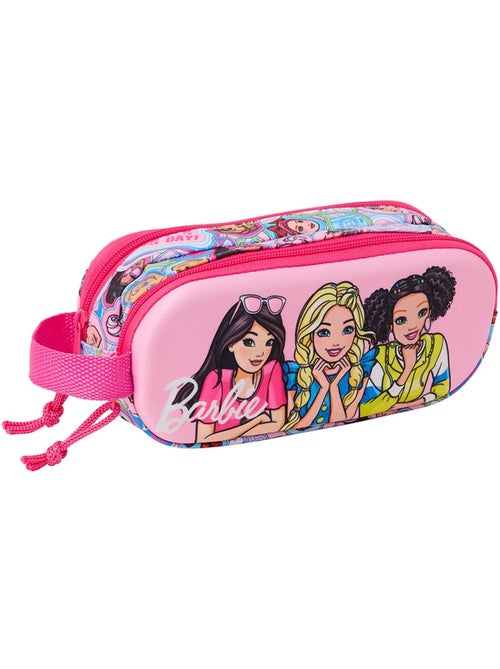 Estuche doble barbie 3d 2 compartimentos con cremallera y asa - Kiabi Estuche doble barbie 3d 2 compartimentos con cremallera y asa - Kiabi