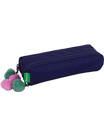 Estuche doble compartimento violeta 'soline' – 2 cremalleras tann
