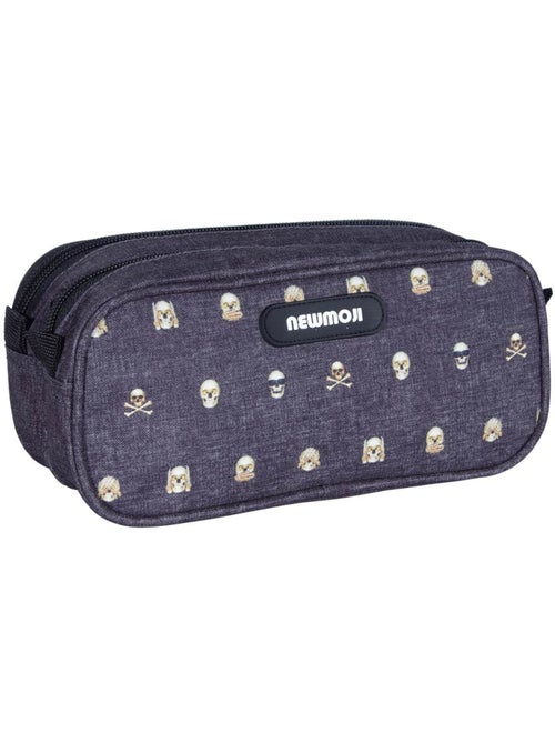 Estuche doble cremallera newmoji 'calavera' 22 cm rectangular - kid'abord - Kiabi Estuche doble cremallera newmoji 'calavera' 22 cm rectangular - kid'abord - Kiabi