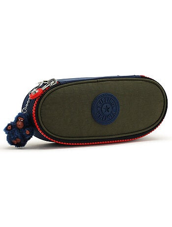 Estuche duobox kipling 20 cm efecto lona con 14 espacios para bolígrafos