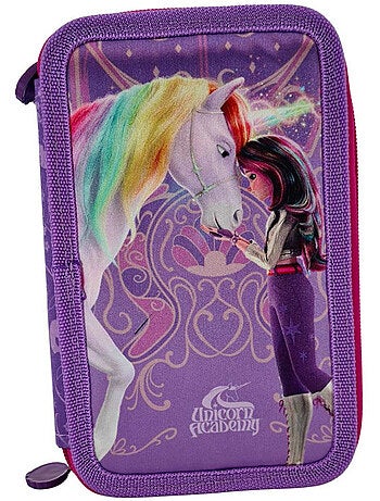 Estuche equipado academia unicornio estampado unicornio