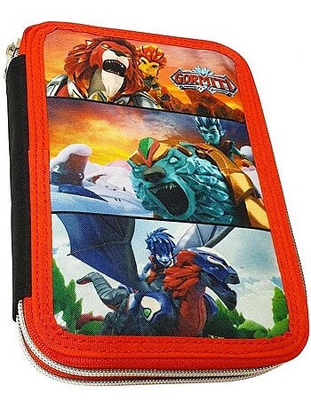 Estuche equipado gormiti 20 cm de tejido estampado