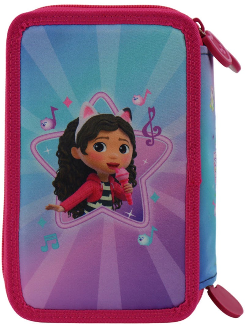 Estuche equipado la casa de muñecas de gabby 3 compartimentos 20 cm Azul Rosa claro - Kiabi