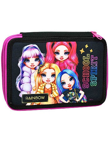 Estuche equipado rainbow high school spirit 2 compartimentos 18 cm