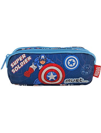 Estuche escolar avengers captain america 2 compartimentos