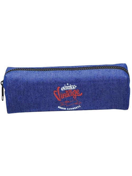 Estuche escolar denim vintage 20 cm - ctm - Kiabi Estuche escolar denim vintage 20 cm - ctm - Kiabi