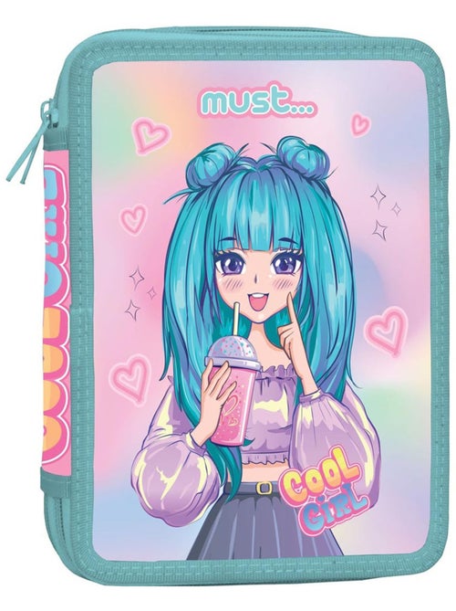 Estuche escolar doble compartimento con cremallera 'cool girl' 21 x 15 x 5 cm cmp - Kiabi Estuche escolar doble compartimento con cremallera 'cool girl' 21 x 15 x 5 cm cmp - Kiabi