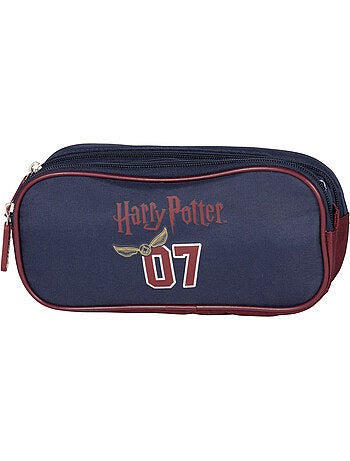 Estuche escolar infantil 2 compartimentos HARRY POTTER azul burdeos