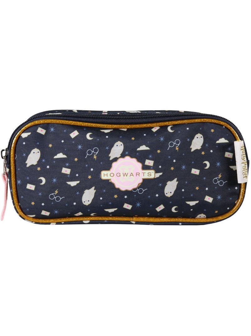 Estuche escolar infantil 2 compartimentos HARRY POTTER azul marino dorado Azul marino - Kiabi