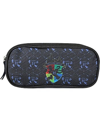 Estuche escolar infantil 2 compartimentos HARRY POTTER negro azul