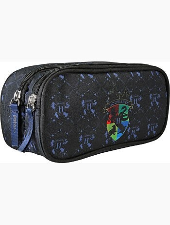 Estuche escolar infantil 2 compartimentos HARRY POTTER negro azul