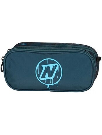 Estuche escolar infantil doble compartimento NERF Splash azul