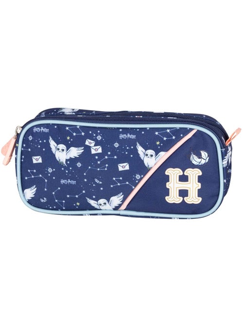 Estuche escolar infantil harry potter con 2 compartimentos para material escolar - azul marino - Kiabi