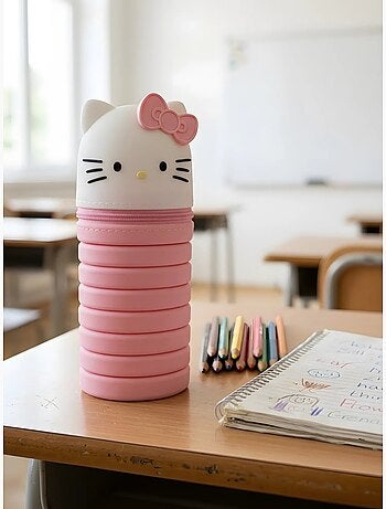 Estuche escolar material resistente hello kitty sanrio