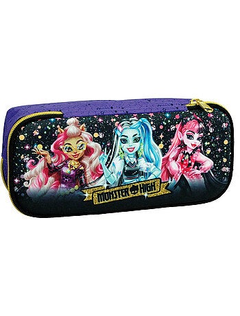 Estuche escolar minecraft floral de tejido con cremallera
