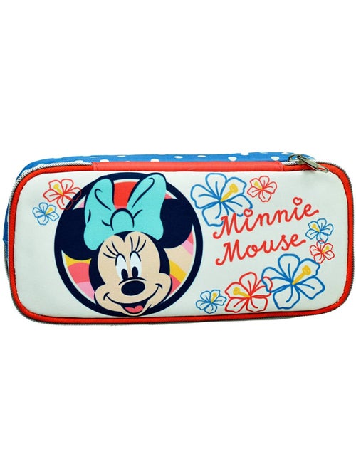 Estuche escolar minnie mouse acolchado con flores - Kiabi