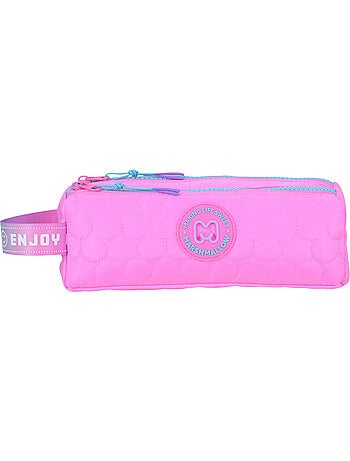 Estuche escolar niña 2 compartimentos MARSHMALLOW Blush rosa
