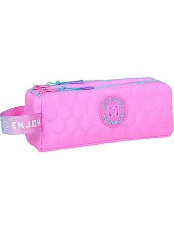 Estuche escolar niña 2 compartimentos MARSHMALLOW Blush rosa