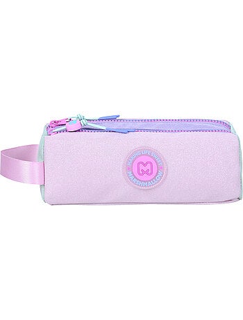 Estuche escolar niña doble compartimento MARSHMALLOW Degradado multicolor pastel