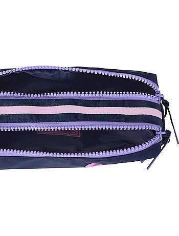 Estuche escolar niña doble compartimento MARSHMALLOW Glimmed azul noche