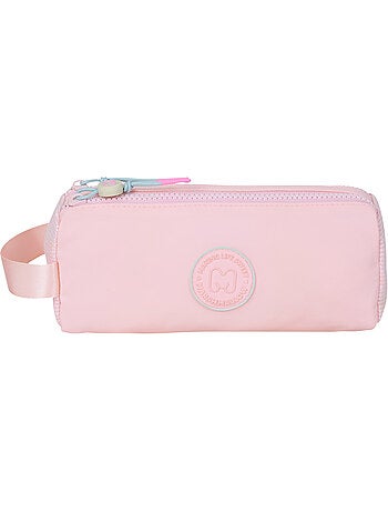 Estuche escolar niña doble compartimento MARSHMALLOW Grace Pink rosa pastel