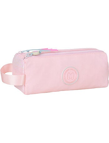 Estuche escolar niña doble compartimento MARSHMALLOW Grace Pink rosa pastel