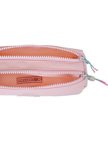 Estuche escolar niña doble compartimento MARSHMALLOW Grace Pink rosa pastel