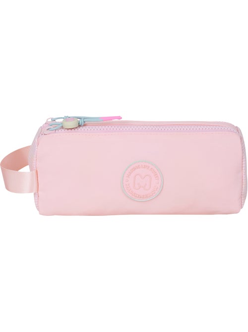 Estuche escolar niña doble compartimento MARSHMALLOW Grace Pink rosa pastel - Kiabi