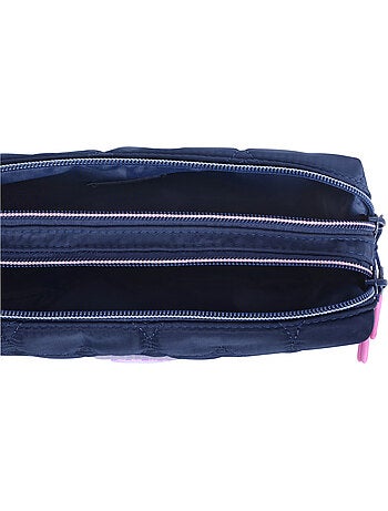 Estuche escolar niña doble compartimento MARSHMALLOW Heartsy negro