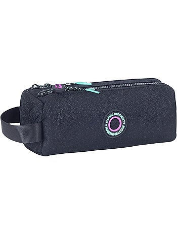 Estuche escolar niña doble compartimento MARSHMALLOW Nighty negro