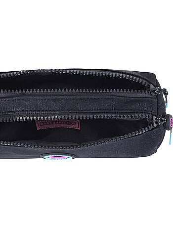 Estuche escolar niña doble compartimento MARSHMALLOW Nighty negro