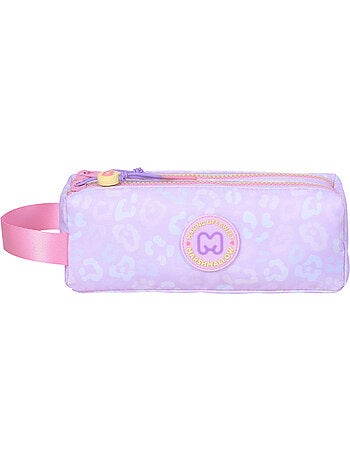 Estuche escolar niña doble compartimento MARSHMALLOW Party Jungle pastel