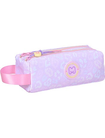 Estuche escolar niña doble compartimento MARSHMALLOW Party Jungle pastel