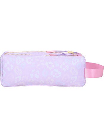 Estuche escolar niña doble compartimento MARSHMALLOW Party Jungle pastel