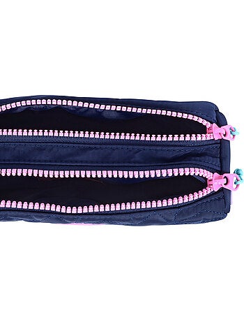 Estuche escolar niña doble compartimento MARSHMALLOW Pixelly azul noche