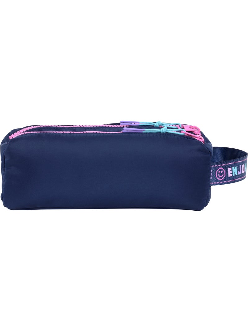 Estuche escolar niña doble compartimento MARSHMALLOW Pixelly azul noche Azul noche - Kiabi