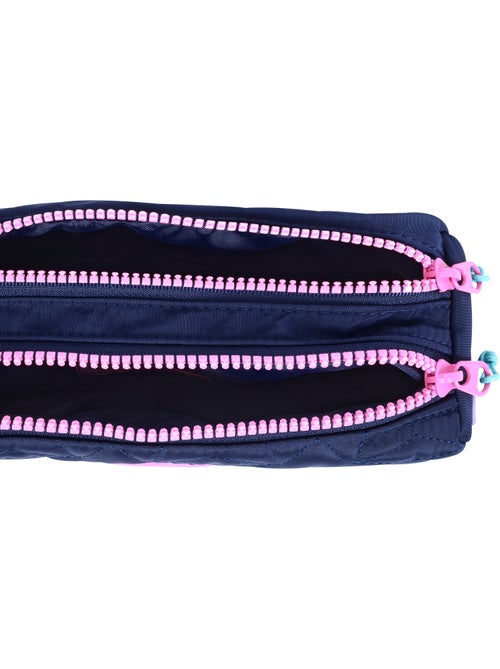 Estuche escolar niña doble compartimento MARSHMALLOW Pixelly azul noche - Kiabi
