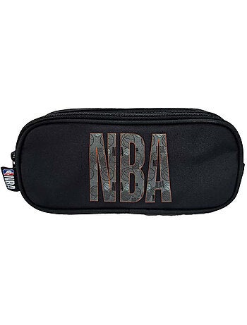 Estuche escolar niño 2 compartimentos NBA negro