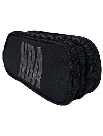 Estuche escolar niño 2 compartimentos NBA negro