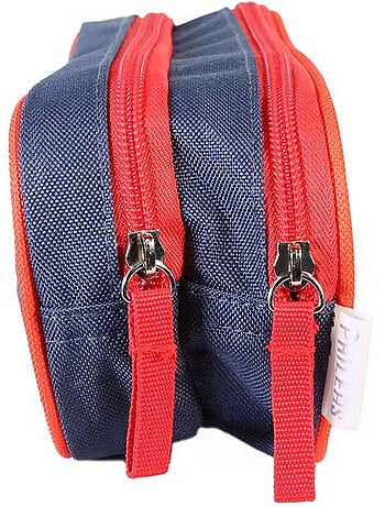 Estuche escolar niño 2 compartimentos PHILEAS Voiture azul rojo