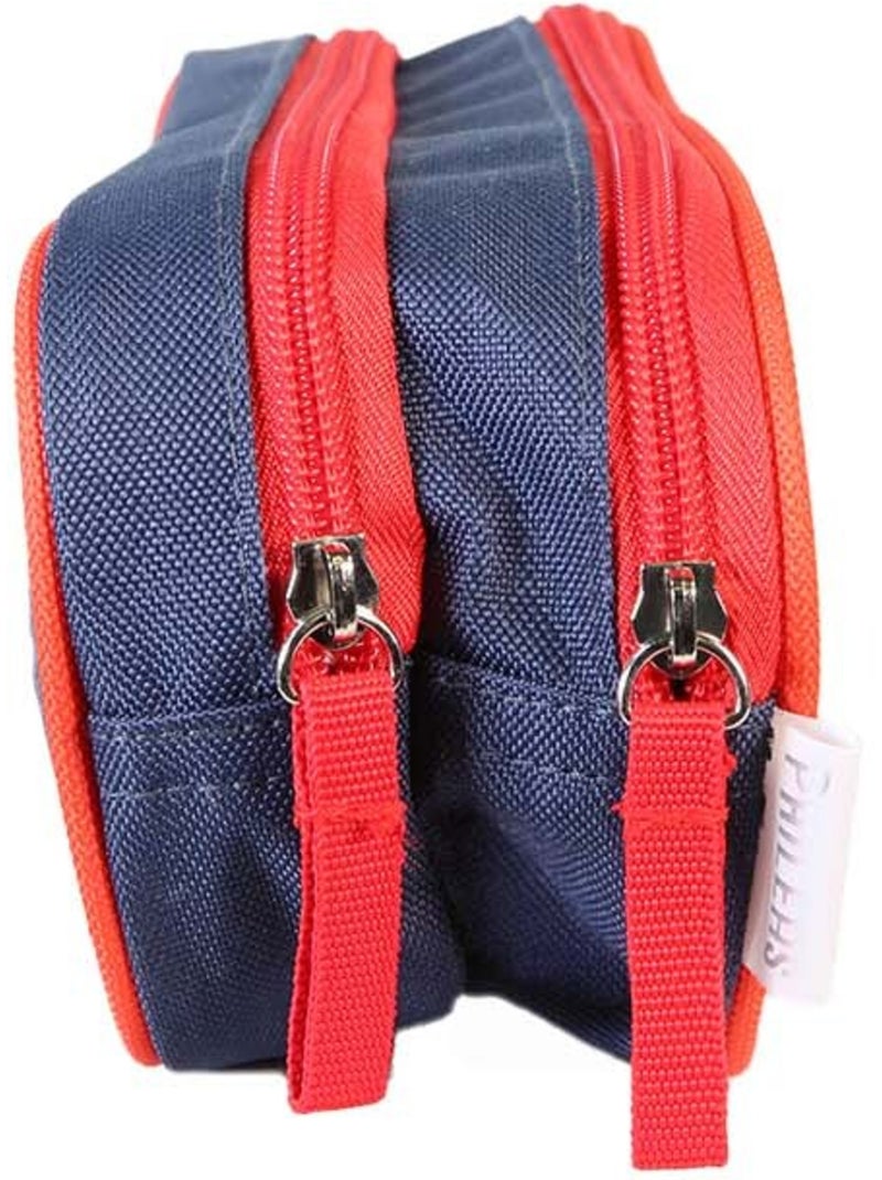 Estuche escolar niño 2 compartimentos PHILEAS Voiture azul rojo Azul marino - Kiabi