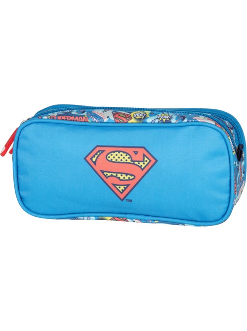 Estuche escolar niño 2 compartimentos SUPERMAN azul - Kiabi Estuche escolar niño 2 compartimentos SUPERMAN azul - Kiabi