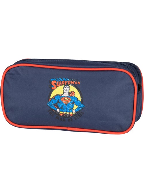 Estuche escolar niño 2 compartimentos SUPERMAN azul marino rojo - Kiabi Estuche escolar niño 2 compartimentos SUPERMAN azul marino rojo - Kiabi