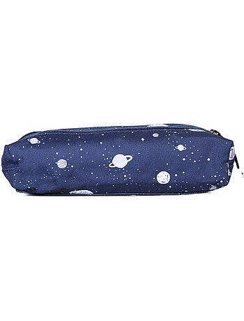Estuche escolar niño pol fox cosmo con 2 compartimentos - material escolar - azul marino