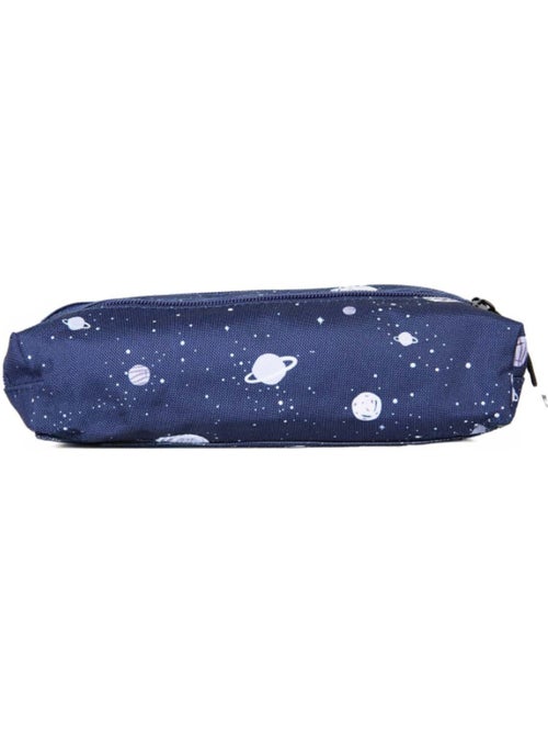 Estuche escolar niño pol fox cosmo con 2 compartimentos - material escolar - azul marino - Kiabi