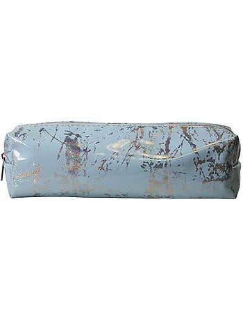 Estuche escolar rectangular niña 1 compartimento azul brillante
