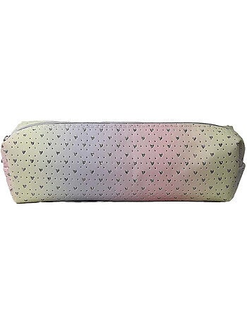 Estuche escolar rectangular niña 1 compartimento multicolor brillante