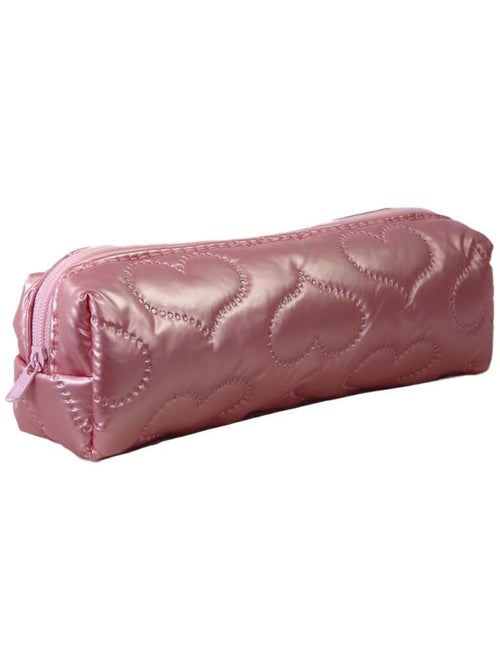 Estuche escolar rectangular niña 1 compartimento rosa motivo corazón - Kiabi Estuche escolar rectangular niña 1 compartimento rosa motivo corazón - Kiabi