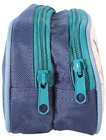 Estuche escolar rectangular niña 2 compartimentos LILI LOU beige