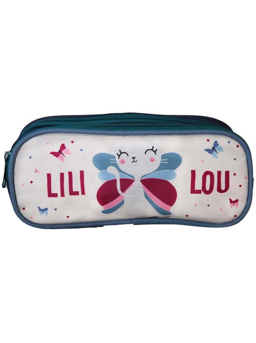 Estuche escolar rectangular niña 2 compartimentos LILI LOU beige - Kiabi Estuche escolar rectangular niña 2 compartimentos LILI LOU beige - Kiabi